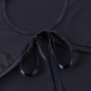 Gothblack Derliaus Slim Sudurti Akių Lankas Nėrinių Mini Suknelė Moterims Gotikos V-Kaklo, Tamsiai Streetwear Suknelė 2020 Metų Moteris Seksuali Šalis Suknelė