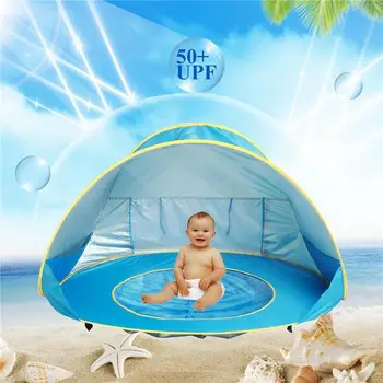 Kūdikių Paplūdimio Palapinė Nešiojamas Vandeniui Statyti Saulės Markizės UV-apsauga Palapinės Vaikai Keliauja Lauko skėtį nuo saulės Žaisti Namas Žaislai XA213A