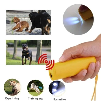 Naminių gyvūnų, Šunų Mokymo, įrangos Stiprinti LED Ultragarso Repeller 3 1. Valdymo Treneris Prietaiso Stabdžių Loti Sustabdyti Žievės Priemones
