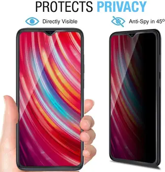 Privatumo Filtras Grūdintas Stiklas Kino AntiSpy Shield Screen Protector for Motorola Moto G8 Plius/VIENAS MAKRO/Moto G7 PLIUS