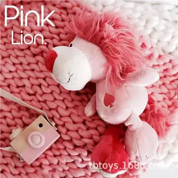22-50cm Rožinė Liūtas Anime Pliušinis Žaislas Iškamšos Lėlės Namų Dekoratyvinės Pagalvės Kūdikių Žaislai