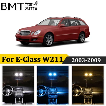 BMTxms 24Pcs Automobilį, LED Interjero Šviesos Rinkinys Canbus Mercedes Benz E Class W211 S211 Sedanas Turto 2003-2009 Auto Priedai