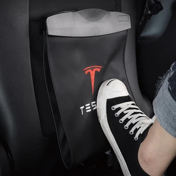 Automobilių Šiukšlių, Šiukšlių Maišelis Sėdynės Atlošo Kabinti Saugojimo Krepšys Inter Kišenėje Bako Langelis Šiukšliadėžės Už Tesla Model 3 X S Automobilių Reikmenys