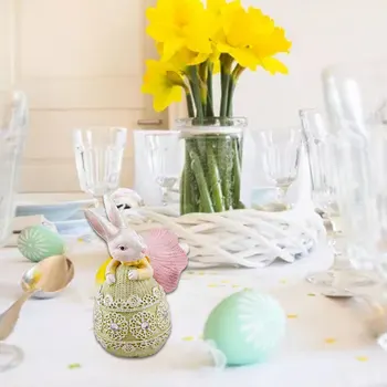 Easter Bunny Kiaušinių Mielas Dervos Amatų Kambarį Triušis Apdailos Dovana Mergaitėms Vaikų Kambarys linksmų Velykų Dekoracija Namuose