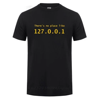 IP Adresas Marškinėliai Nėra Vietos Like 127.0.0.1 Kompiuterio Komedija, T-Marškinėliai, Juokingi Gimtadienio Dovana Vyrams Programuotojas Geek Marškinėlius