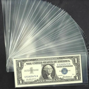 100vnt Popieriniai Pinigai Antspaudų Rankovėmis Banknotų Kolekcija Apsaugoti Sandėliavimo Krepšiai Rinkinys