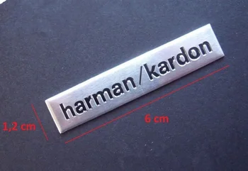 200pcs/daug 6x1.2cm harman/kardon Hi-Fi Garsiakalbių garso Garsiakalbio 3D Aliuminio Ženklelis Emblema