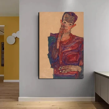 Egonas Schiele Šiaurės Šalių Plakato Meno Tapybos Drobės Spausdina Kambarį Namo Apdaila Modernios Sienos Meno Aliejaus Tapybai Plakatai Nuotraukas
