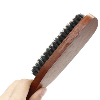 Medžio masyvo Brsitle Plaukų Valymo Šepetys Profesionalūs plaukų kirpimo įrankis Vyrų Ūsai Šepetys Šukos Veido Priežiūros