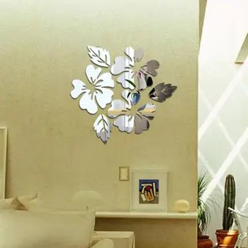 Sienos Lipdukas Gyvenimo kambario, miegamasis fone Mados Modernaus Stiliaus Veidrodis Nuimamas Decal Dailės Freskos Siena Lipdukas Namų 