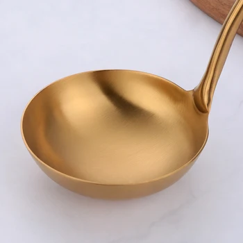 1pcs Nerūdijančio Plieno Virtuvės Įrankių Aukso Virimo Nustatyti Mentele Ant Sriubos Šaukštą Turner Tong Virtuvės Reikmenys Virtuvės Mini
