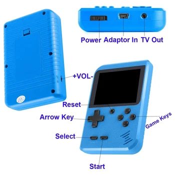 Retro Nešiojamas Mini Nešiojamą Žaidimų Konsolę 8-Bitų 3.0 Colių Spalvotas LCD Vaikai Spalva Žaidėjas įmontuotas 400 žaidimai
