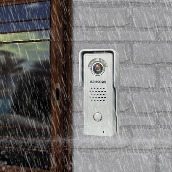 Vansoall Vaizdo Duris Telefono Ryšio Sistemos, Metalo Doorbell 1200TVL fotoaparato rinkinys,Parama Atminties Kortelę Įrašyti Multi-kalbos OSD