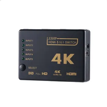 Mini HDMI suderinamus Switcher 4K HD1080P 3 5 Port HDMI suderinamus Selektorių Perjunkite Splitter Su Centru ir SPINDULIŲ Nuotolinio valdymo pultelį