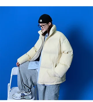 Vyrai ir moteris Streetwear Hip-Hop Žiemos Burbulas Striukės, Paltai 2020 Mens Harajuku Šiltas Parko Vyrų korėjos Mados Puffer Jacket