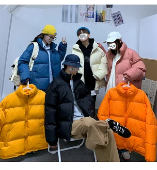 Vyrai ir moteris Streetwear Hip-Hop Žiemos Burbulas Striukės, Paltai 2020 Mens Harajuku Šiltas Parko Vyrų korėjos Mados Puffer Jacket