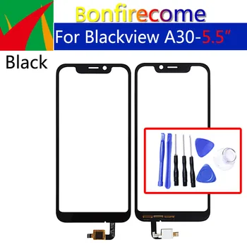 Už Blackview A30 Touch Panel Jutiklinis Ekranas skaitmeninis keitiklis Jutiklis Pakeisti A30 Touch Stiklinis Lęšis 5.5 colių