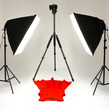 SH Fotografijos Softbox Apšvietimo Rinkinys,Foto Studija šviesdėžės Rinkinys,Nepertraukiamo Fotografavimo Šviesos Lempa, Minkštas Dėžutė Su E27 Bazė Priedai