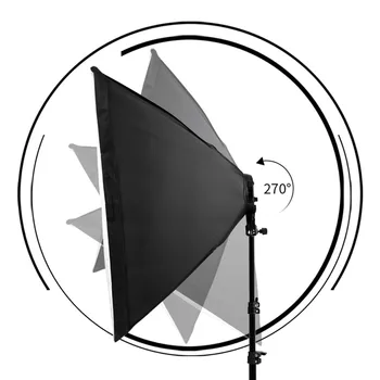 SH Fotografijos Softbox Apšvietimo Rinkinys,Foto Studija šviesdėžės Rinkinys,Nepertraukiamo Fotografavimo Šviesos Lempa, Minkštas Dėžutė Su E27 Bazė Priedai
