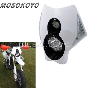 Balta X2 priekinis žibintas Motokroso Duobę Dirt Bike LED Versija Indikatorius Off-Road Žibintai už Suzuki, Yamaha