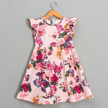 Vaikai suknelės mergaitėms kostiumų iki 2018 m. Vasaros Baby Girl Gėlių Spausdinti Princesė Šalis Suknelė vaikų Drabužius 2 5 6 7 8 9 10 12 Metų