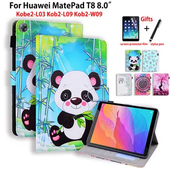 Atveju, Huawei MatePad T8 T 8 Padengti KOB2-W09 KOB2-L09 Kobe2-L03 Funda Tablet Mielas Panda Modelio Stovas Shell 