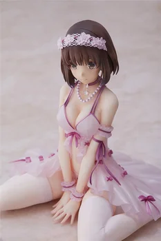 14cm ANIPLEX PAKEISTI Kato megumi Apatiniai laikyseną kawayi mergina sėdi anime pav PVC žaislų Kolekcija Apdaila