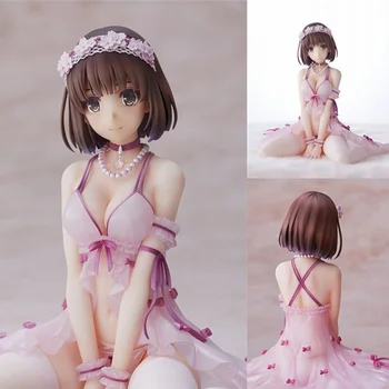 14cm ANIPLEX PAKEISTI Kato megumi Apatiniai laikyseną kawayi mergina sėdi anime pav PVC žaislų Kolekcija Apdaila