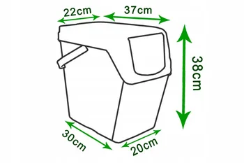 Rinkinys 4 šiukšlių/atliekų perdirbimo kubeliai 100L (4x25L) Prosperplast plastiko Sortibox, pilkos spalvos, antracito & White