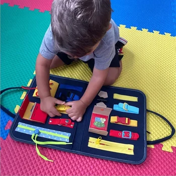 Montessori Žaislai Užimtas Valdybos Anksti Švietimo Žaislai, Smulkiosios Motorikos Mokymo Savimi Rūpintis Gebėjimas Vaikų Žaidimas Ikimokyklinio Amžiaus Vaikams Jutimo Žaislas