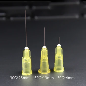 Neskausmingas mažų adatų 13mm 4mm 25mm vienkartiniai 30G medicinos mikro plastiko įpurškimo kosmetikos sterili adata chirurgijos įrankis 100vnt