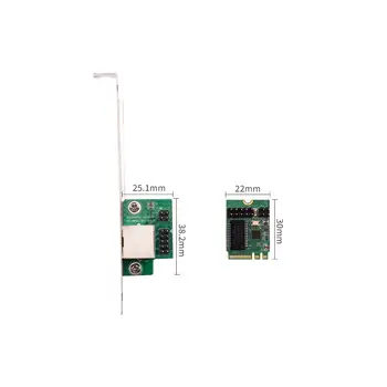 XT-XINTE Tinklo plokštės M. 2 Raktas ir E Raktas, 1-Port 10/100/1000Mbps Gigabit Ethernet 