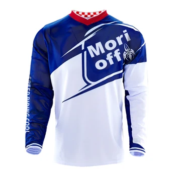 2019 Dviračių Džersis Vyrų Kalnų Dviračių Motokroso Jersey ilgomis rankovėmis BMX MTB DH T-Shirt Kalnų Viršūnes Sporto lenktynių Mori off