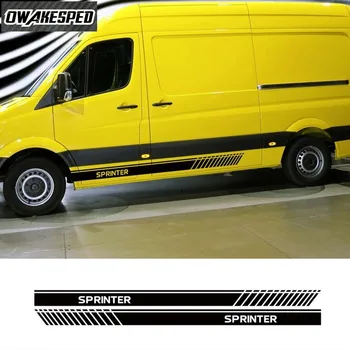 Vinilo Lipdukai-Mercedes Benz Sprinter Auto Durelių Šoninės Juostos Sijonas Lipdukai 2VNT Automobilių Kėbulo Dekoro Lipduko Sporto Stilius