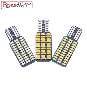 BraveWay 10VNT T10 LED 192 194 168 W5W, LED Lemputes, 33 SMD 3014 Automobilio Užpakaliniai Žibintai Kupolo Lempa Balta DC 12V Canbus Klaidų