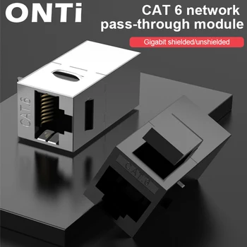 ONTi CAT6 Tiesiai Per Tinklo Modulis RJ45 Conector Informacija Lizdas Kompiuterio Jungtis Kabelio Adapteris Ethernet Keystone Jack