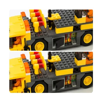 Inžinerijos kranu, transporto priemones, Žaislus, apšviesti Blokai Modelis Suderinamas Visų Markių Miesto Nustato Švietimo Plytų Dovanos