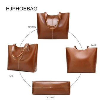 HJPHOEBAG Moterų PU rankinės kibirą pečių maišą didelės talpos ponios pirkinių krepšys prabanga rankinės ponios maišelį dizaineris YC025