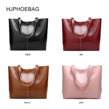 HJPHOEBAG Moterų PU rankinės kibirą pečių maišą didelės talpos ponios pirkinių krepšys prabanga rankinės ponios maišelį dizaineris YC025
