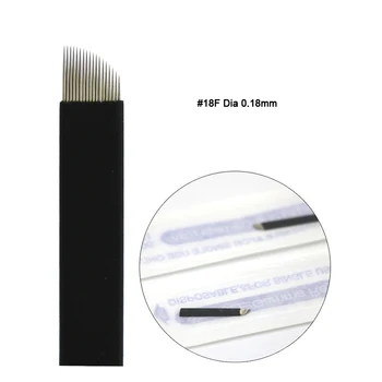 100vnt Labai Plonas 0.18 mm Nano geležtės microblading adatos permanentinis Makiažas Antakių Tatuiruotė Adata, Disko Microblade Siuvinėjimas