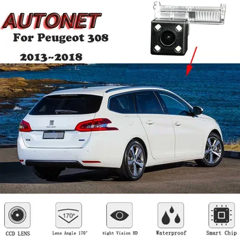 AUTONET HD Naktinio Matymo Atsarginės Galinio vaizdo kamera Peugeot 308 2013 2016 2017 2018/Originalus hole/licencijos veidrodinis fotoaparatas