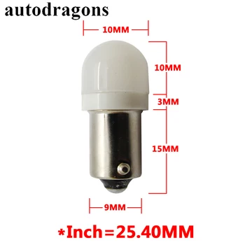 Autodragons 100piece Ne mirgėjimas Pinball 6.3 V LED pinball led žibintai 5050SMD +šalčio Bžūp Nr. Polar #44 #47 ba9s kaištiniai Lemputes