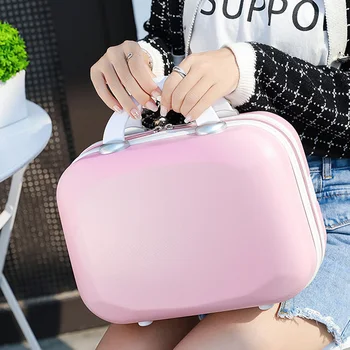 2020 m., naujas nešiojamas, 14 colių lagaminą moterų mados ABS kosmetikos laikymo kelionės bagažo atsparus įbrėžimams