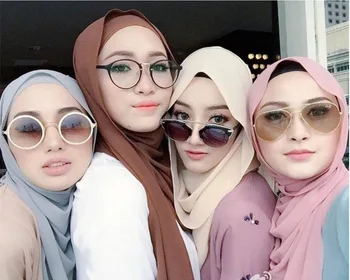 15 Spalvų Moterų Mados Ilgą Šifono Skara Musulmonišką Hidžabą Arabų Wrap Skara Apdangalai, Dekoras