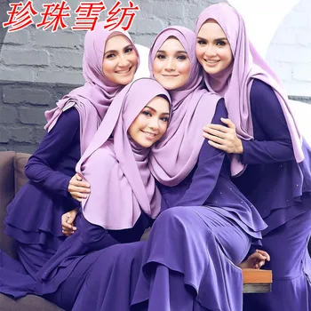 15 Spalvų Moterų Mados Ilgą Šifono Skara Musulmonišką Hidžabą Arabų Wrap Skara Apdangalai, Dekoras