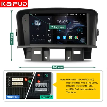 Kapud Automobilio Radijo Multimedia Vaizdo Grotuvas, Navigacija, GPS Android 10.0 Nr. DVD Chevrolet Cruze 2008-Stereo Quad Core Wifi