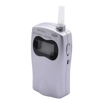 Profesionalus Alkoholio Detektorius Skaitmeninis Kvėpavimas Alkoholio Testeriai 5 Kandikliai Breathalyzer su skystųjų KRISTALŲ Ekranas Maitinamas USB Kroviklis