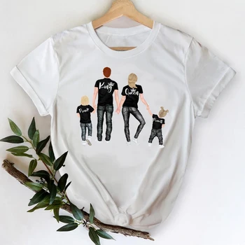 T-marškinėliai Moterims 2021 Animacinių filmų Trumpas Rankovės Saldus Mama Mama, Mama, Myliu, Rūbų, Grafinis Marškinėlius Viršuje Lady Spausdinti Moterų Tee Marškinėliai