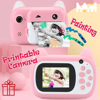 Vaikai Kamera 2.4 colių IPS Vaikų 4k Skaitmeninis Fotoaparatas Spausdinimui 24MP HD Spausdinimas Fotoaparato Vaikams, Žaislai Tapybos Vaikų Kamera Dovana