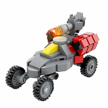 Modiker 2020 SS Inžinerijos Transporto priemonės Bokštas Šarvuotos Mecha Plytų Modelis Mažos Dalelės kuriant Švietimo Žaislas-Raudona
